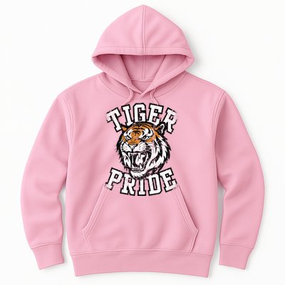 Tiger Pride Tiger Mascot School Sports Team Hoodie