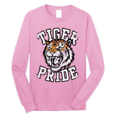 Tiger Pride Tiger Mascot School Sports Team Long Sleeve Shirt