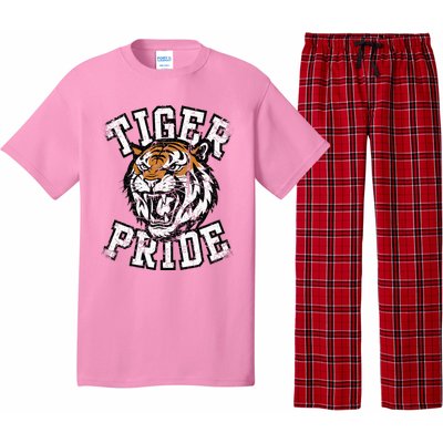 Tiger Pride Tiger Mascot School Sports Team Pajama Set