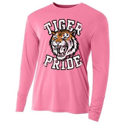 Tiger Pride Tiger Mascot School Sports Team Cooling Performance Long Sleeve Crew