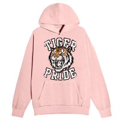 Tiger Pride Tiger Mascot School Sports Team Urban Pullover Hoodie