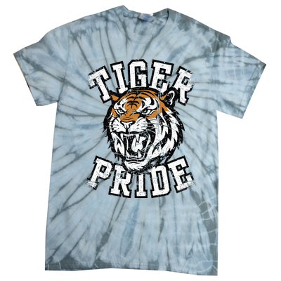 Tiger Pride Tiger Mascot School Sports Team Tie-Dye T-Shirt