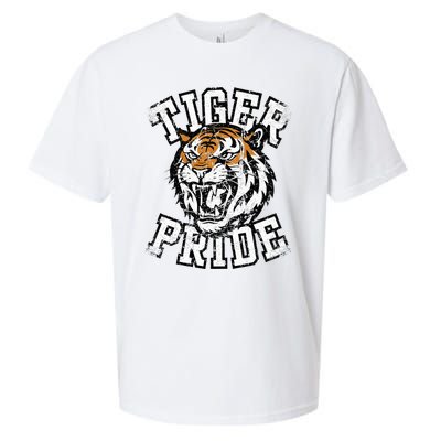 Tiger Pride Tiger Mascot School Sports Team Sueded Cloud Jersey T-Shirt