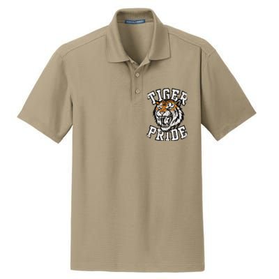 Tiger Pride Tiger Mascot School Sports Team Dry Zone Grid Polo