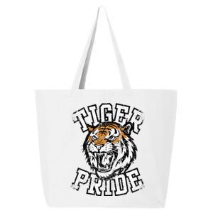 Tiger Pride Tiger Mascot School Sports Team 25L Jumbo Tote