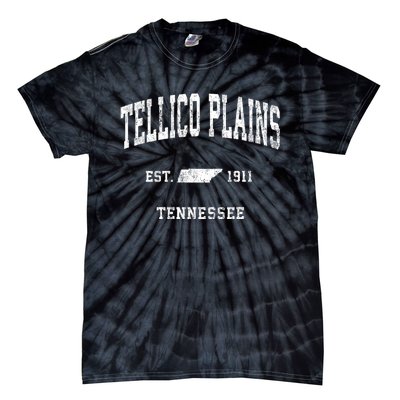 Tellico Plains Tennessee Tn Vintage Athletic Sports Tie-Dye T-Shirt