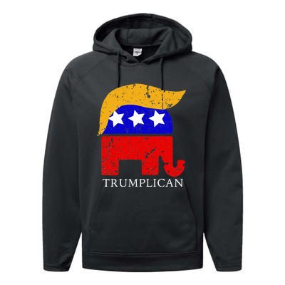 Trumplican Potus Trump Support Republican Conservative Performance Fleece Hoodie