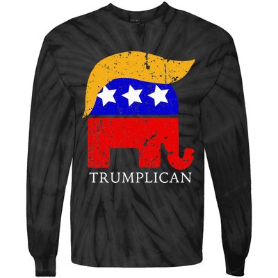 Trumplican Potus Trump Support Republican Conservative Tie-Dye Long Sleeve Shirt