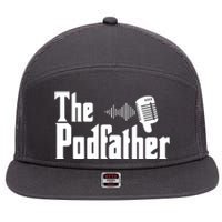 The Podcaster 7 Panel Mesh Trucker Snapback Hat