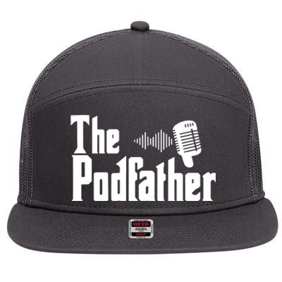 The Podcaster 7 Panel Mesh Trucker Snapback Hat