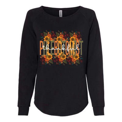 Thankful Phlebotomist Thanksgiving Phlebotomy Funny Gift Womens California Wash Sweatshirt