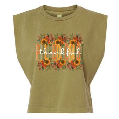 Thankful Phlebotomist Thanksgiving Phlebotomy Funny Gift Garment-Dyed Women's Muscle Tee