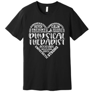 Typography Physical Therapy Physical Therapist PT Month Premium T-Shirt