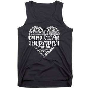 Typography Physical Therapy Physical Therapist PT Month Tank Top