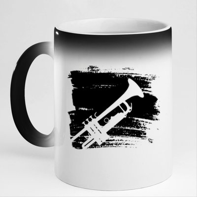 Trumpet Player 11oz Black Color Changing Mug