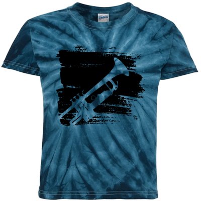 Trumpet Player Kids Tie-Dye T-Shirt