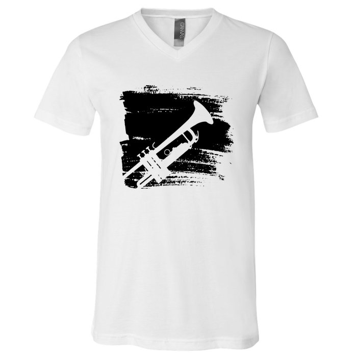 Trumpet Player V-Neck T-Shirt