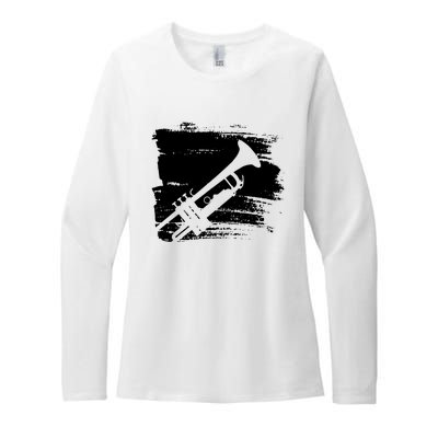 Trumpet Player Womens CVC Long Sleeve Shirt