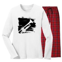 Trumpet Player Women's Long Sleeve Flannel Pajama Set 