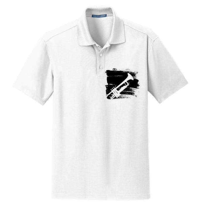 Trumpet Player Dry Zone Grid Polo