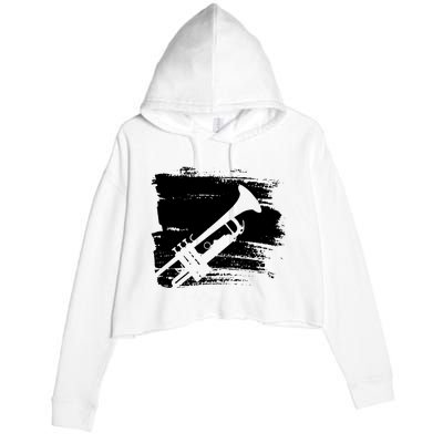 Trumpet Player Crop Fleece Hoodie