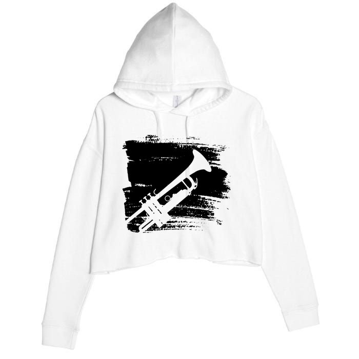 Trumpet Player Crop Fleece Hoodie