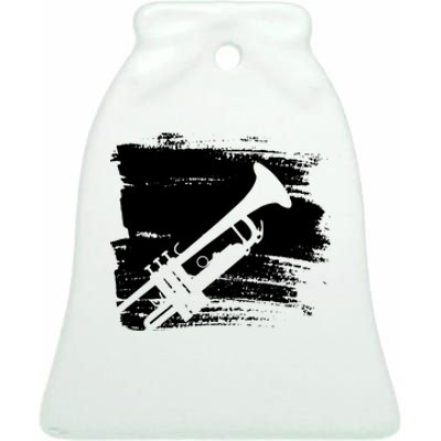 Trumpet Player Ceramic Bell Ornament