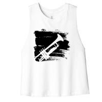 Trumpet Player Women's Racerback Cropped Tank