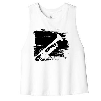 Trumpet Player Women's Racerback Cropped Tank