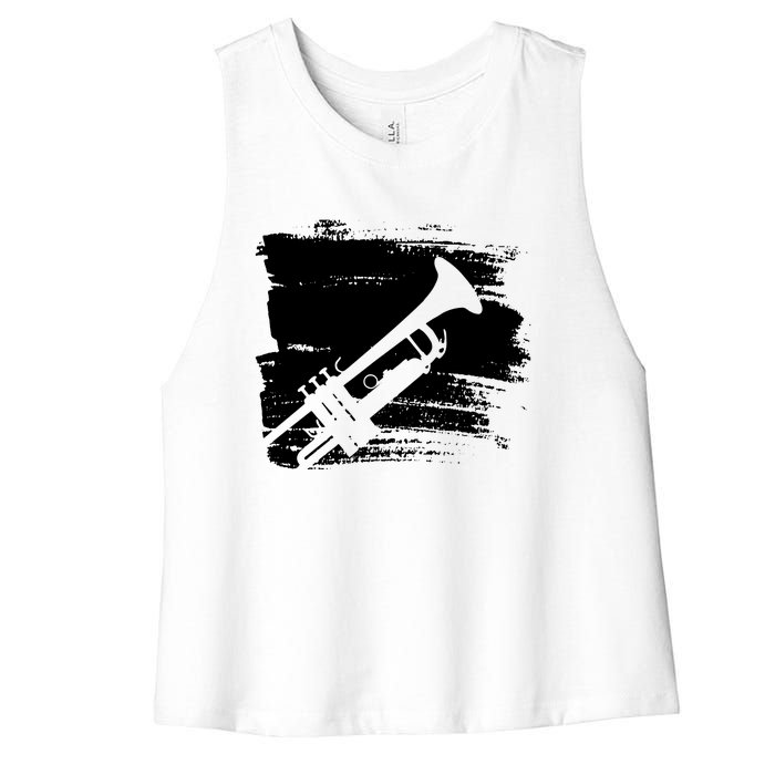 Trumpet Player Women's Racerback Cropped Tank