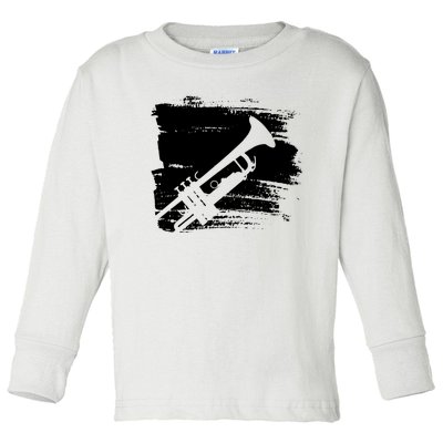 Trumpet Player Toddler Long Sleeve Shirt