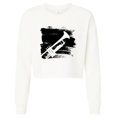 Trumpet Player Cropped Pullover Crew