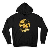 Tropical Palm Trees Sailboat Beach Island Sunset Hoodie