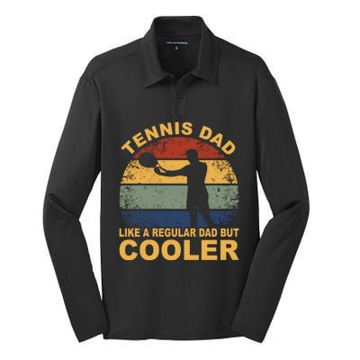 Tennis Player Tennis Father Tennis Racket Tennis Dad Funny Gift Silk Touch Performance Long Sleeve Polo