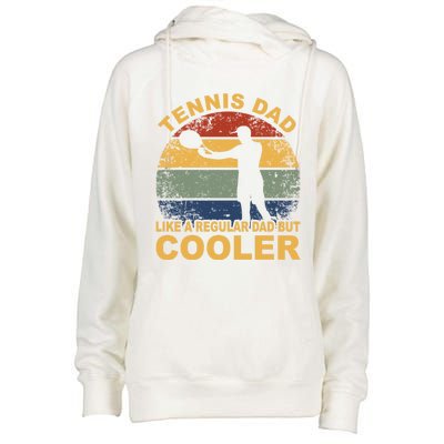 Tennis Player Tennis Father Tennis Racket Tennis Dad Funny Gift Womens Funnel Neck Pullover Hood