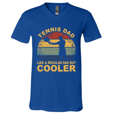 Tennis Player Tennis Father Tennis Racket Tennis Dad Funny Gift V-Neck T-Shirt