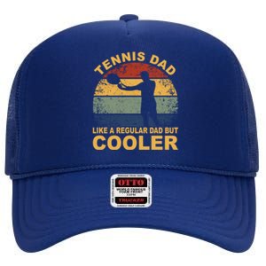 Tennis Player Tennis Father Tennis Racket Tennis Dad Funny Gift High Crown Mesh Back Trucker Hat