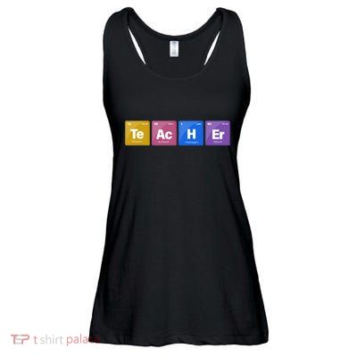 Teacher Periodic Table Ladies Essential Flowy Tank