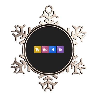 Teacher Periodic Table Metallic Star Ornament