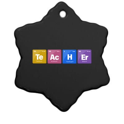 Teacher Periodic Table Ceramic Star Ornament