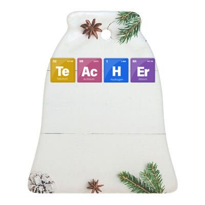 Teacher Periodic Table Ceramic Bell Ornament