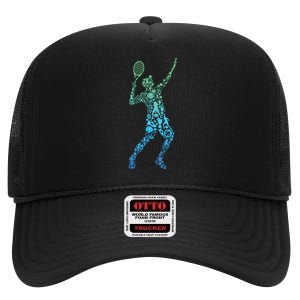 Tennis Player High Crown Mesh Back Trucker Hat