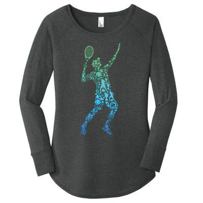 Tennis Player Women's Perfect Tri Tunic Long Sleeve Shirt