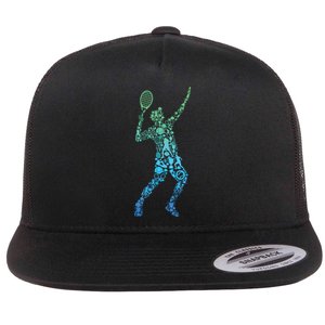 Tennis Player Flat Bill Trucker Hat