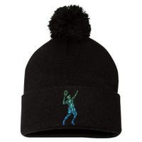 Tennis Player Pom Pom 12in Knit Beanie