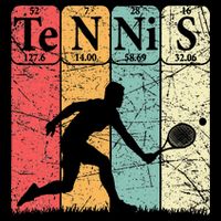 Tennis Periodic Table Elements Tennis Player Nerd Vintage Button