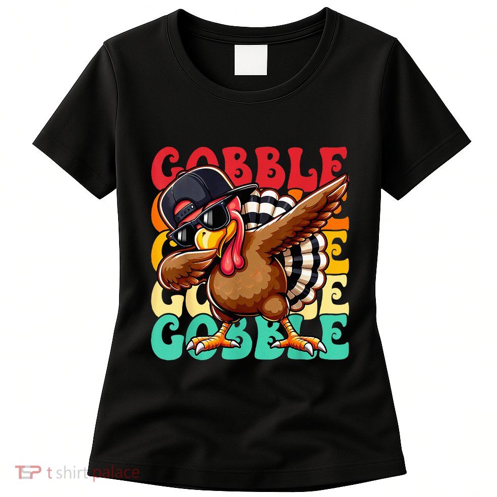 Thanksgiving Pilgrim Turkey Day Womens T-Shirt