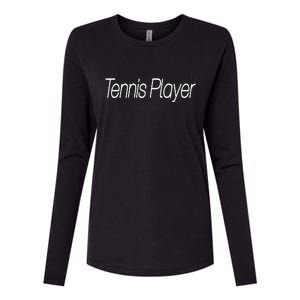 Tennis Player Womens Cotton Relaxed Long Sleeve T-Shirt