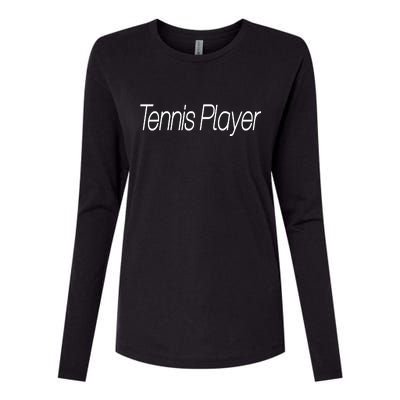 Tennis Player Womens Cotton Relaxed Long Sleeve T-Shirt