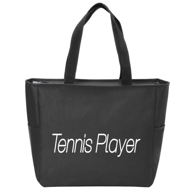 Tennis Player Zip Tote Bag